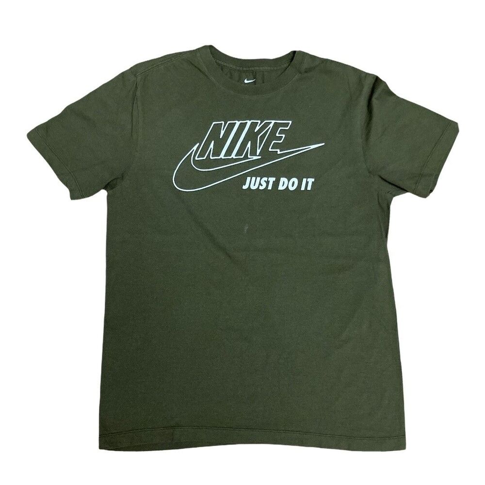 NIKE  T-shirt Men’s Logo Green Size Small Short Sleeves Crew Neck